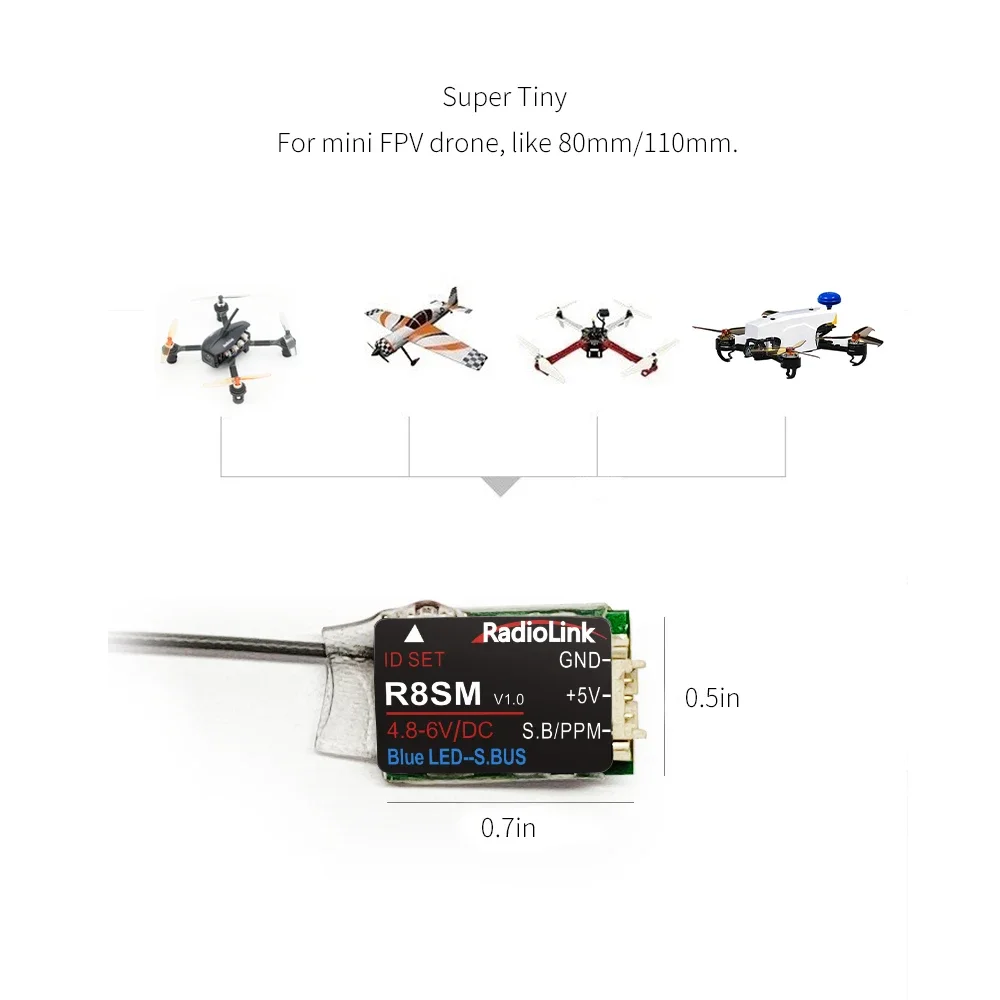 Radiolink R8SM 8채널 미니 RC 수신기,  - Receiver Sbus 8Ch 리뷰 및 가격