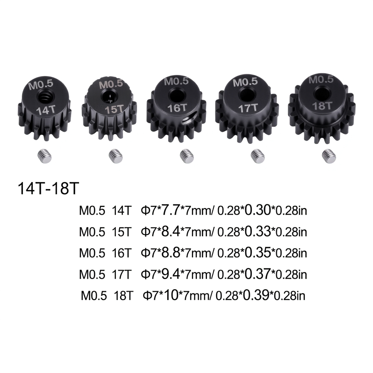 M0.5 2mm 샤프트 14T-18T 금속 피니언 기어 - Rc Hobby Shops 리뷰 및 가격